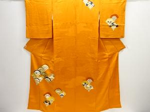 青海波に花模様刺繍訪問着(重ね衿付き)